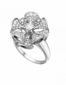 anello collezione Diva- oro bianco full pavè