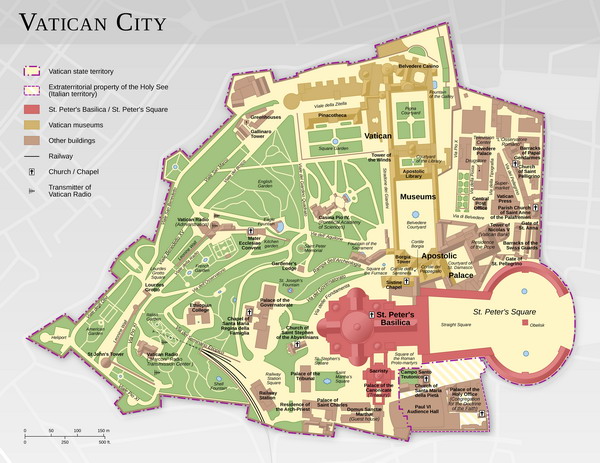 City Break ROME Italy Vatican City Map