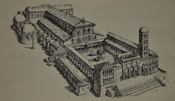 reconstruction of old basilica of st peter