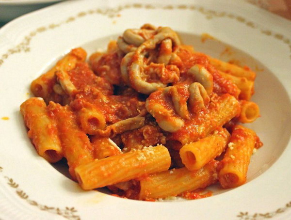 City Break Rome Italy Rigatoni con pajata