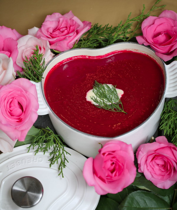 Beetroot Soup with Le Creuset 3